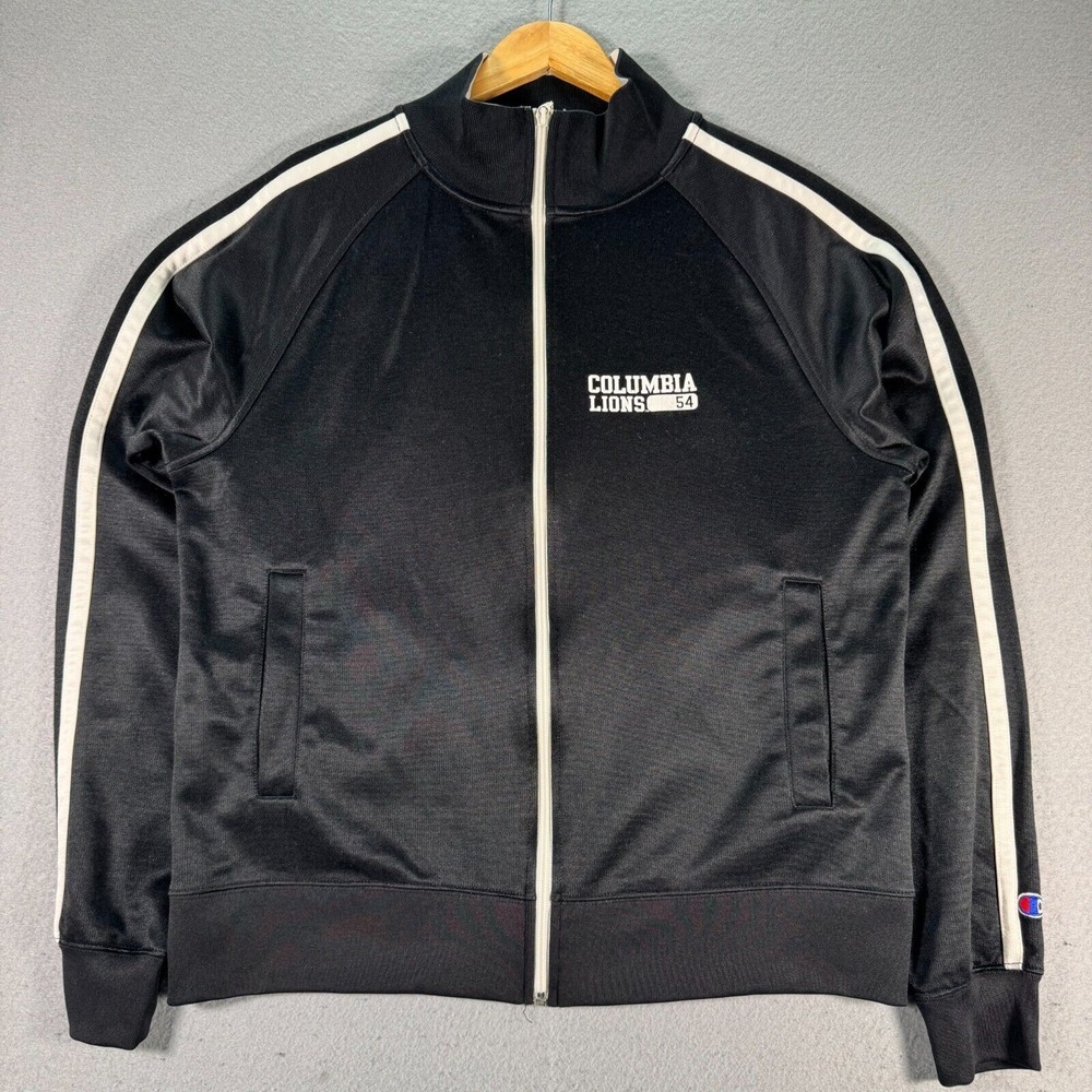 Vintage Columbia Lions University Champion Track Jacket Adult Large Black NCAA